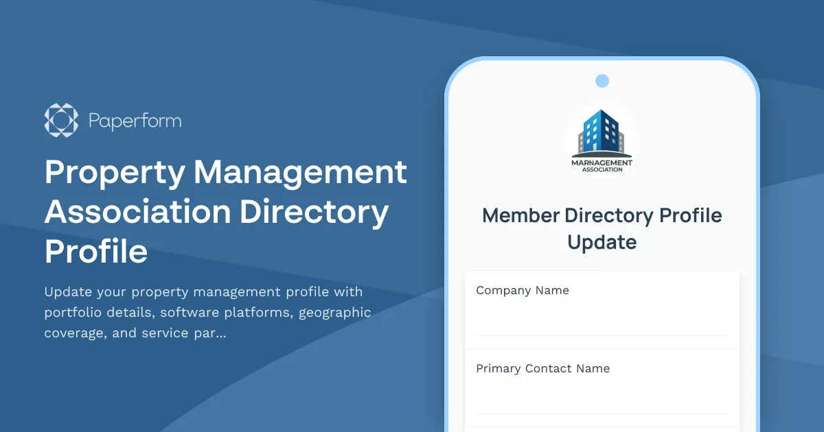 Property Management Association Directory Profile