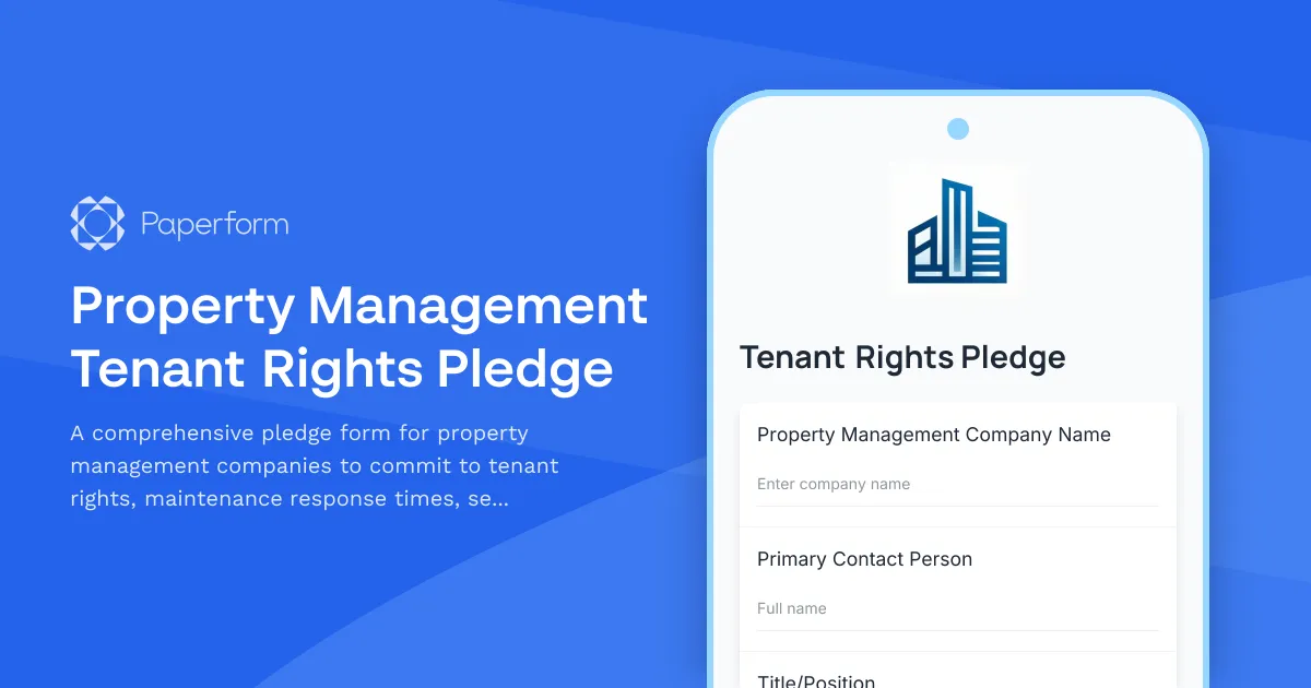 Property Management Tenant Rights Pledge