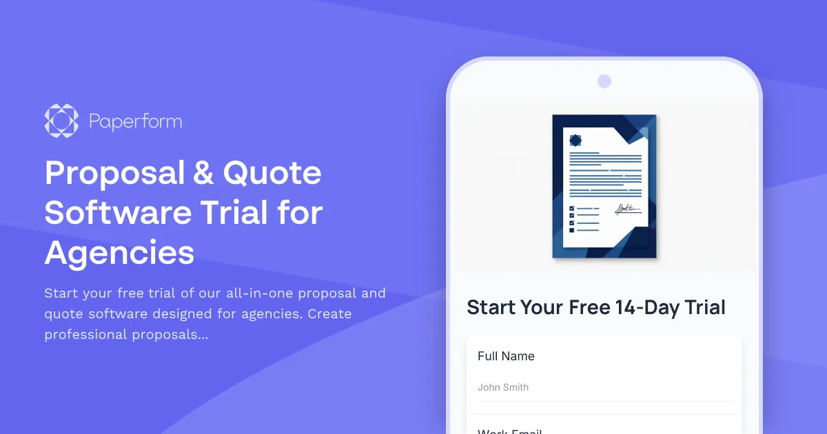 Proposal & Quote Software Trial for Agencies