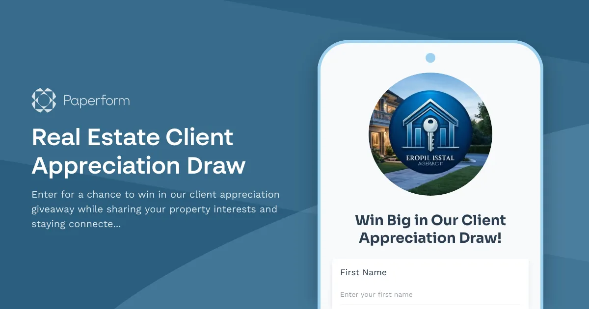 Real Estate Client Appreciation Draw