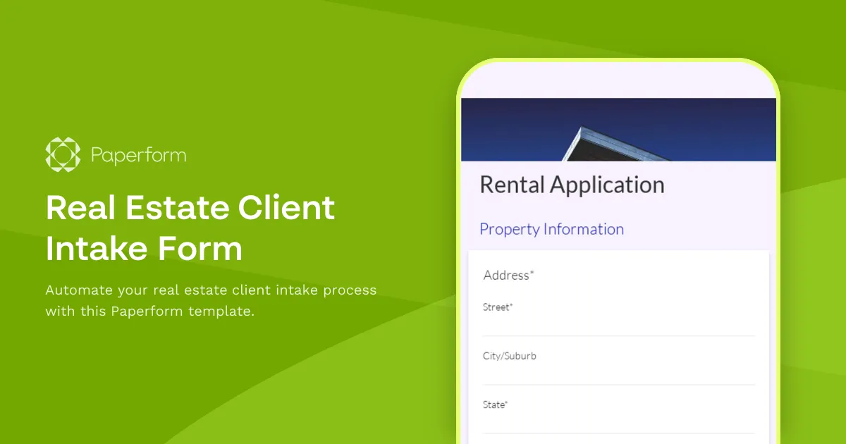 Real Estate Client Intake Form