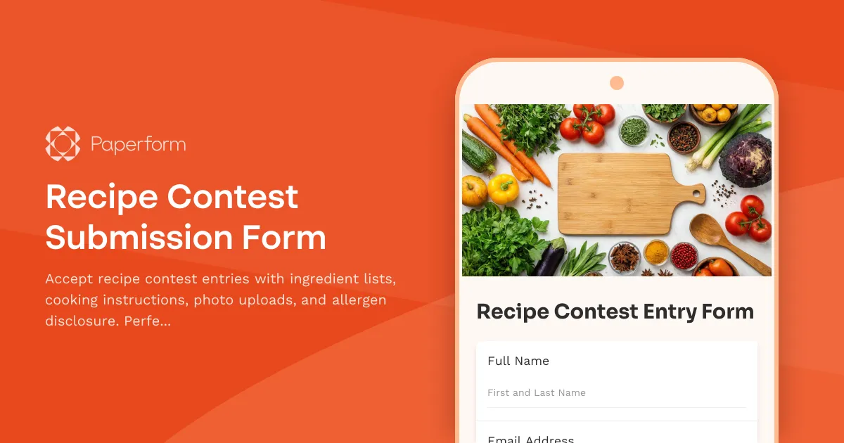 Recipe Contest Submission Form
