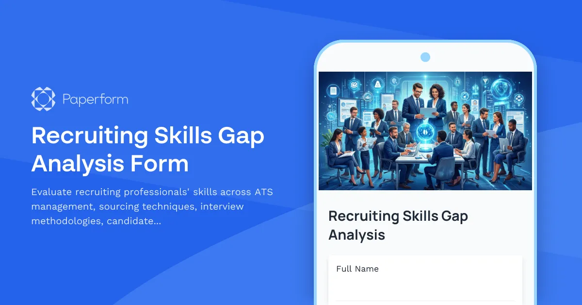 Recruiting Skills Gap Analysis Form