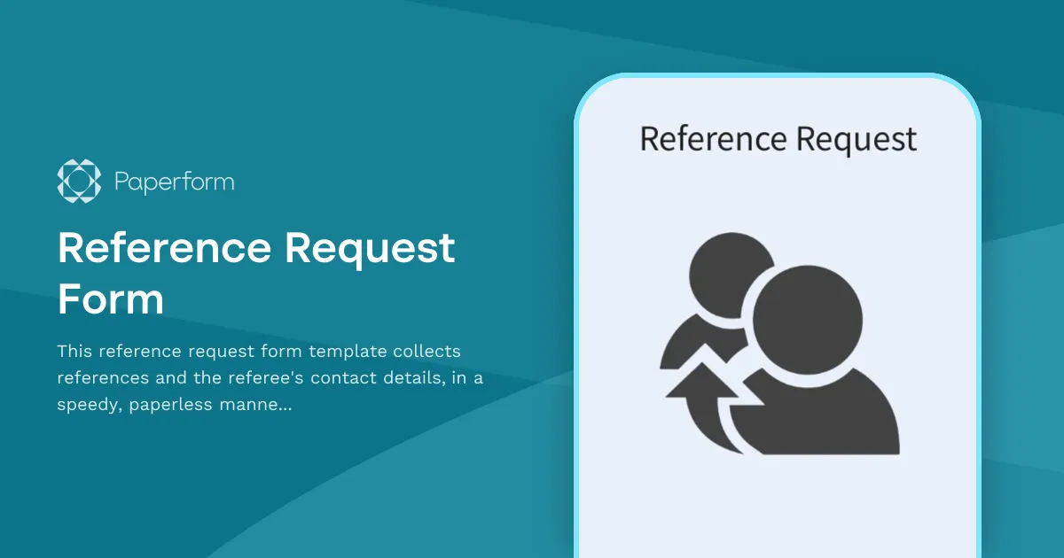 Reference Request Form