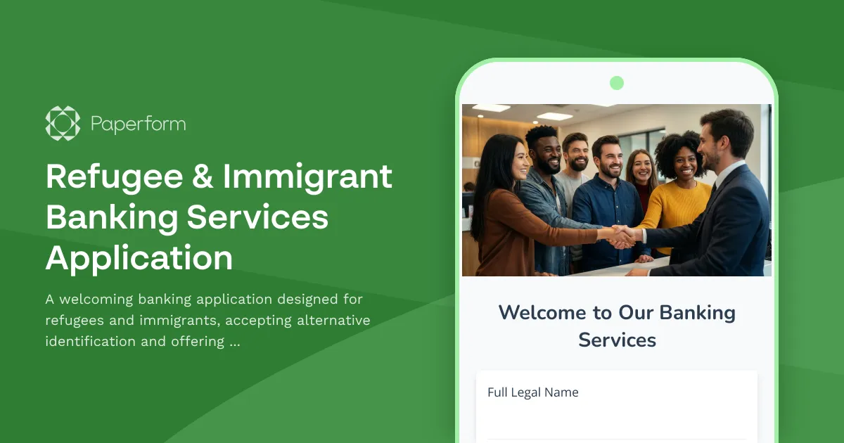 Refugee & Immigrant Banking Services Application