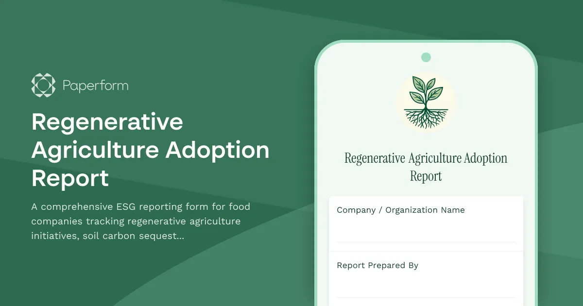 Regenerative Agriculture Adoption Report