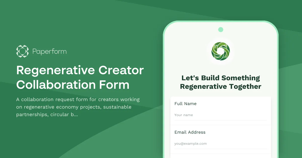Regenerative Creator Collaboration Form