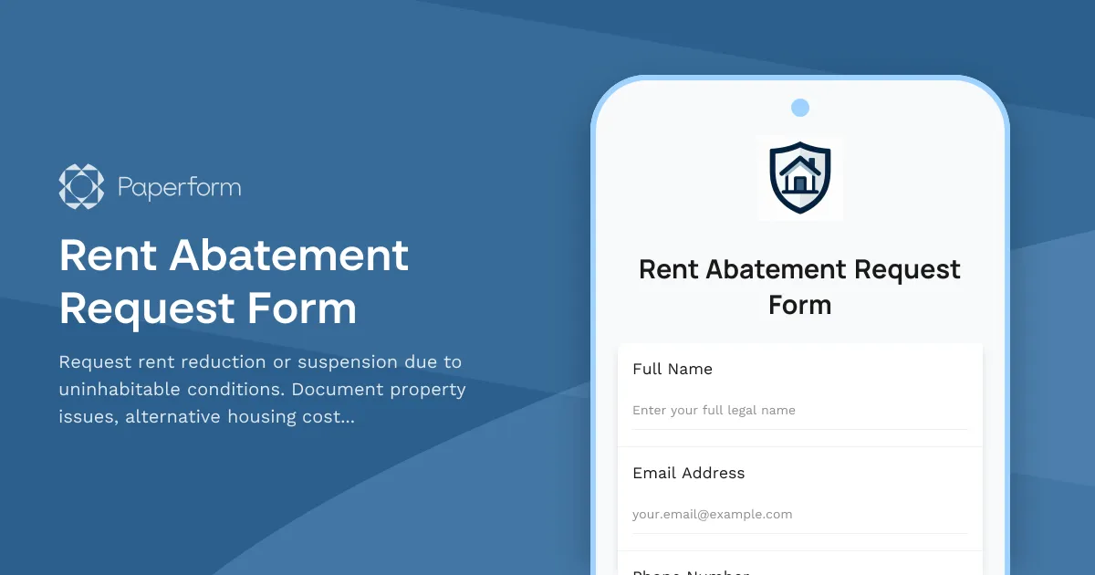 Rent Abatement Request Form