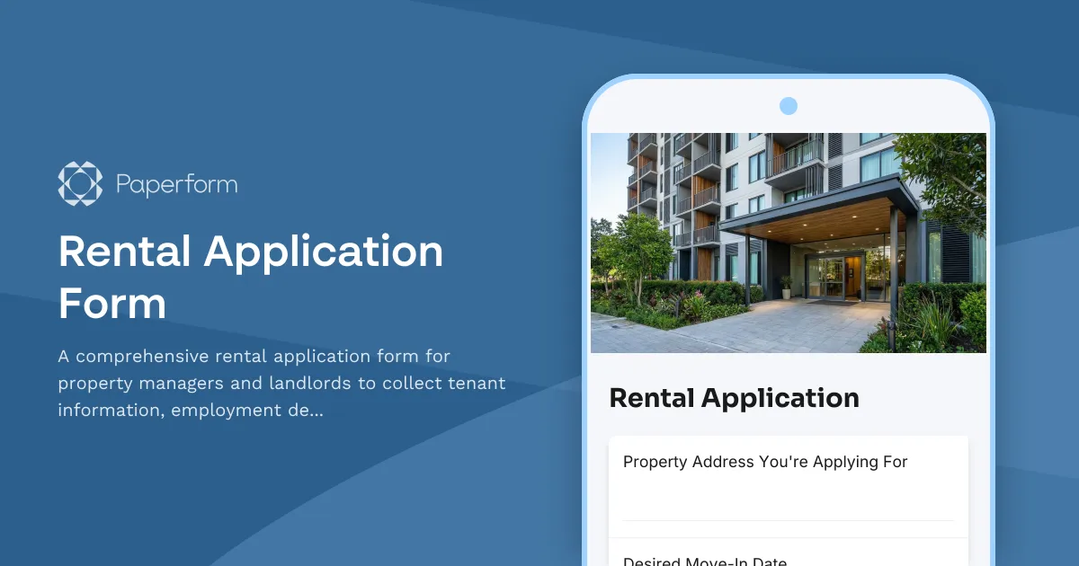 Rental Application Form