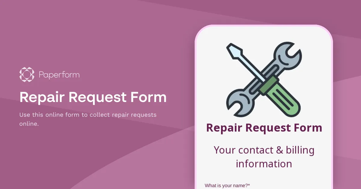 Repair Request Form