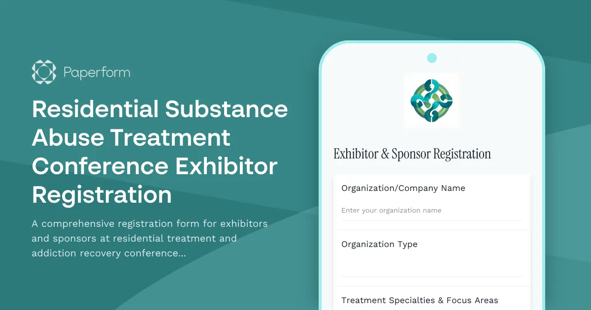 Residential Substance Abuse Treatment Conference Exhibitor Registration