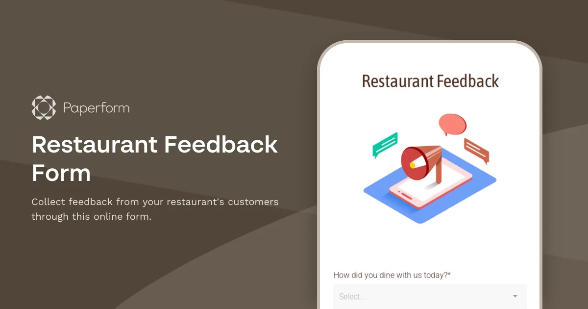 Restaurant Feedback Form