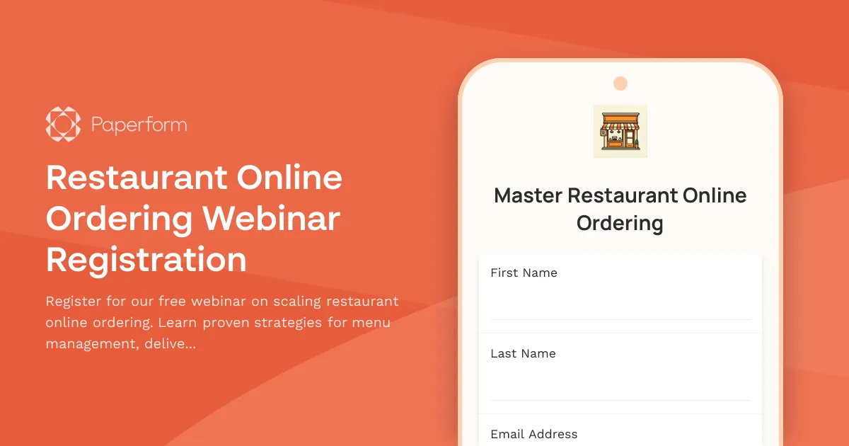 Restaurant Online Ordering Webinar Registration