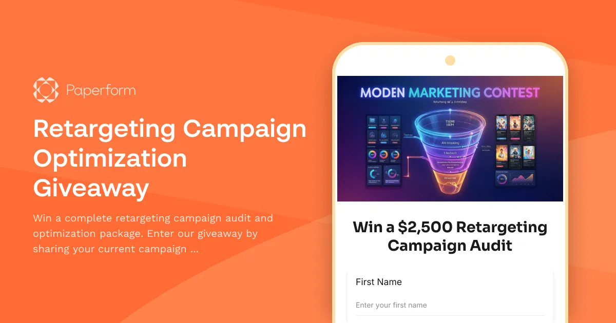 Retargeting Campaign Optimization Giveaway