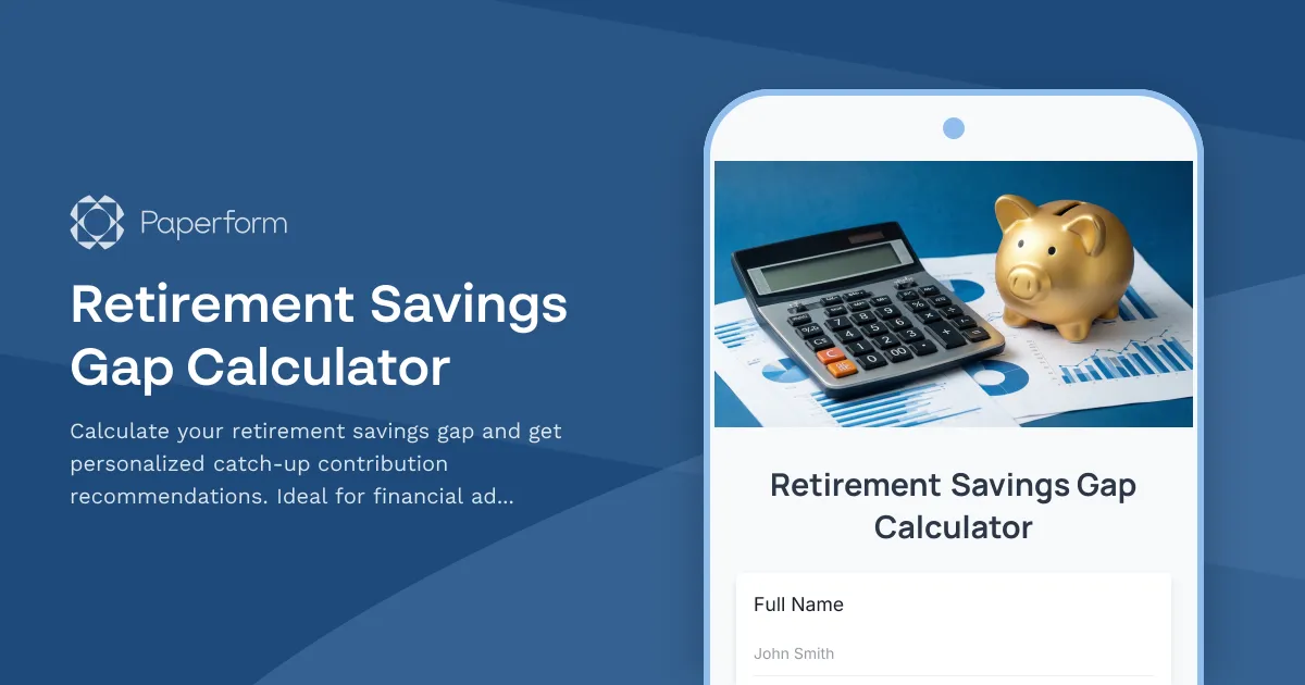 Retirement Savings Gap Calculator