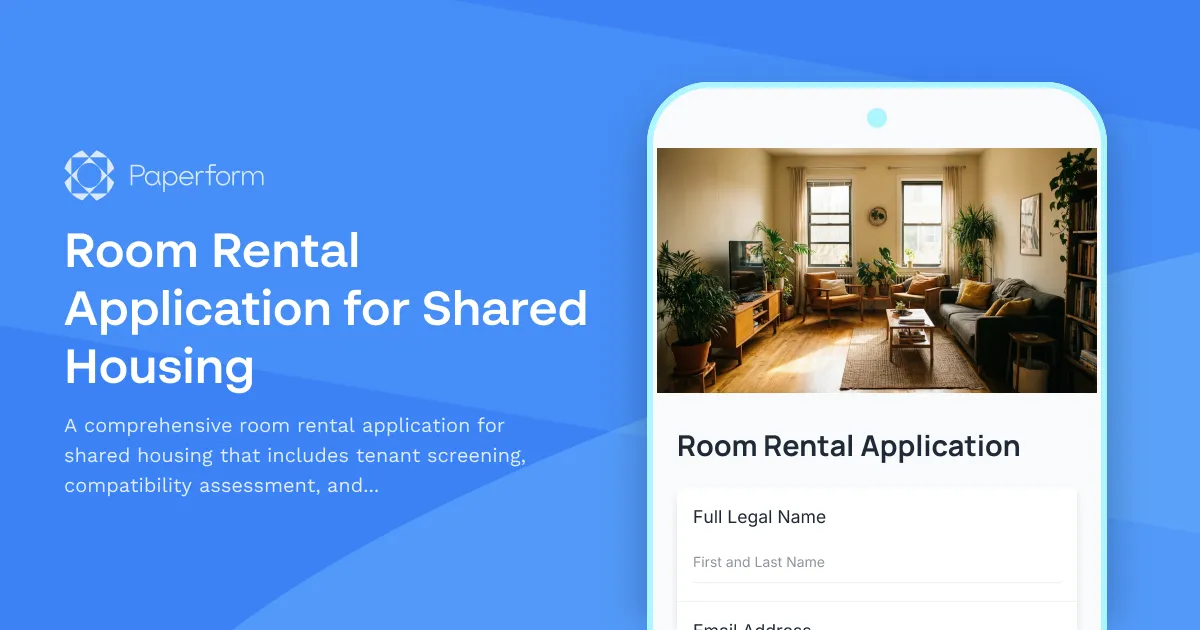 Room Rental Application for Shared Housing