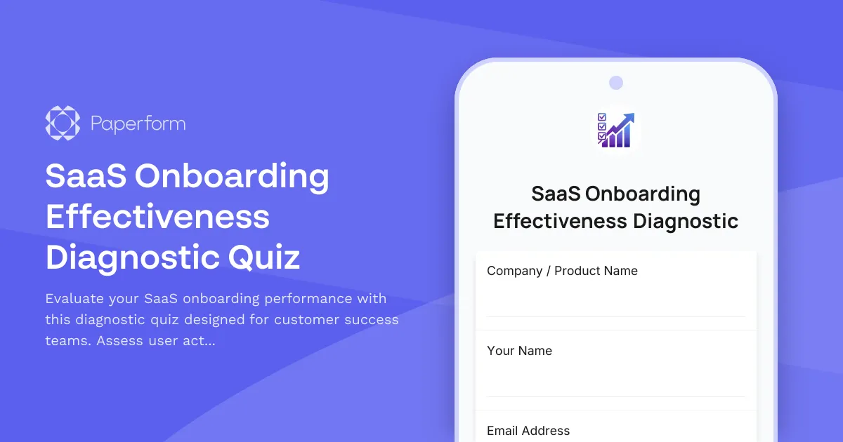 SaaS Onboarding Effectiveness Diagnostic Quiz
