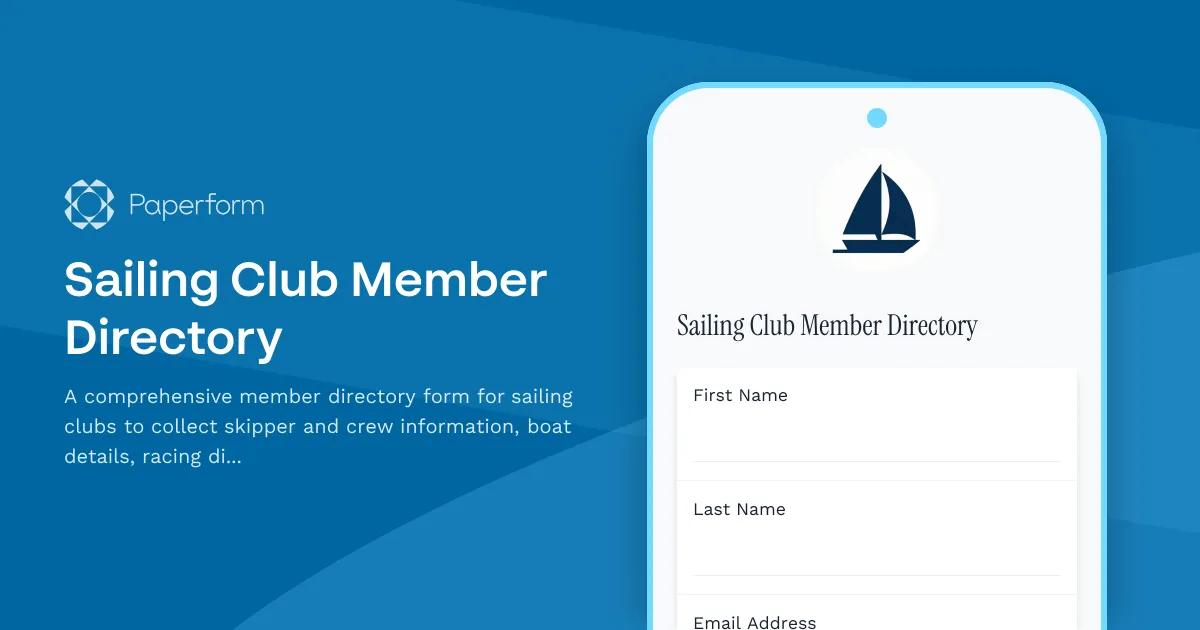 Sailing Club Member Directory