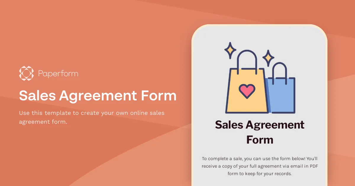 Sales Agreement Form