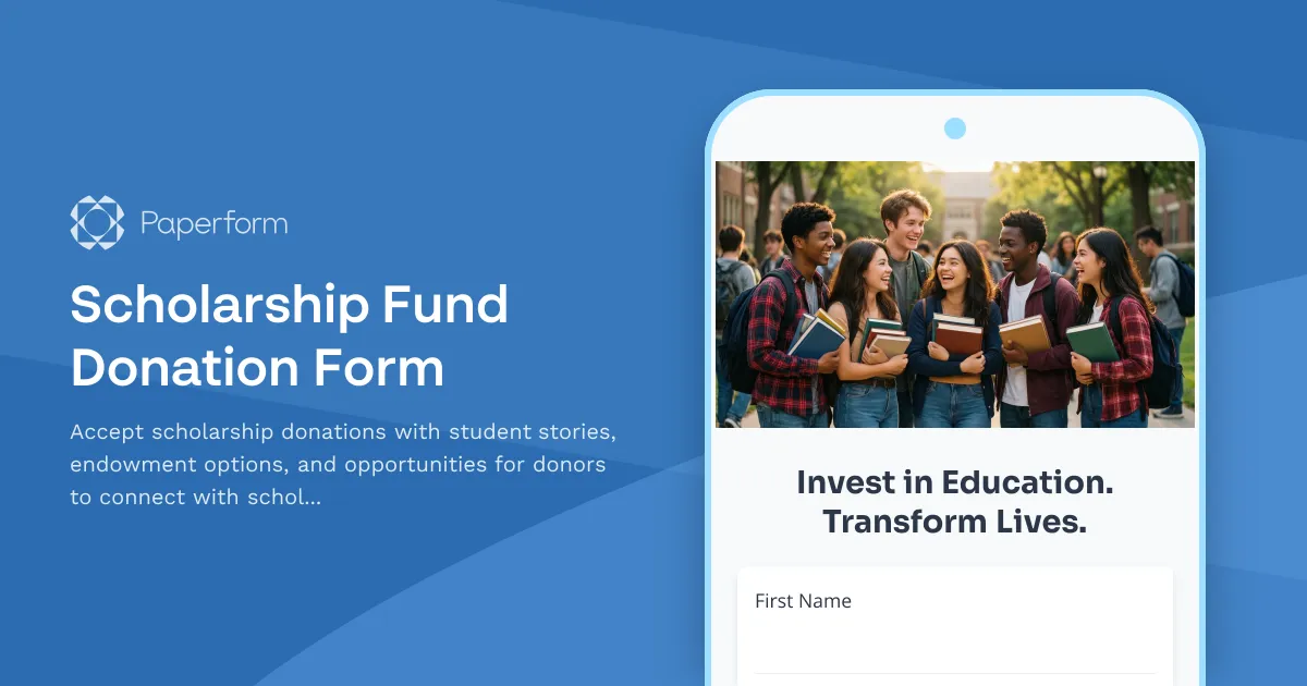 Scholarship Fund Donation Form