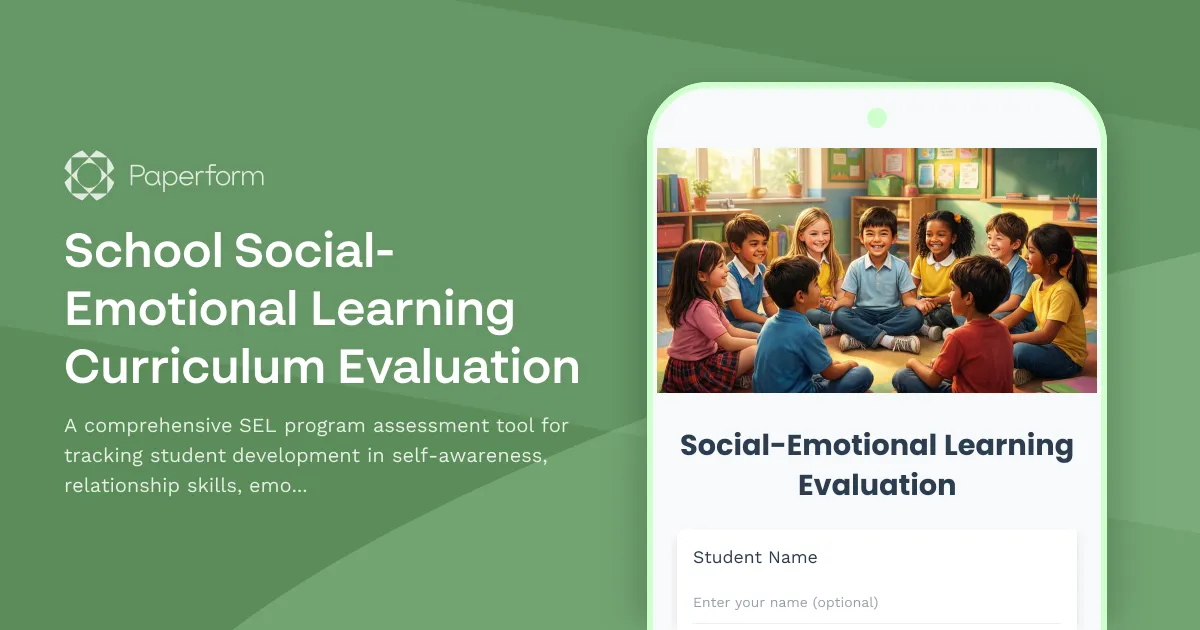 School Social-Emotional Learning Curriculum Evaluation