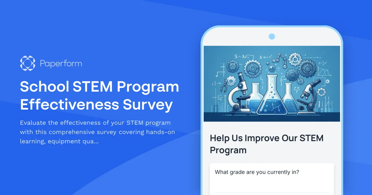 School STEM Program Effectiveness Survey