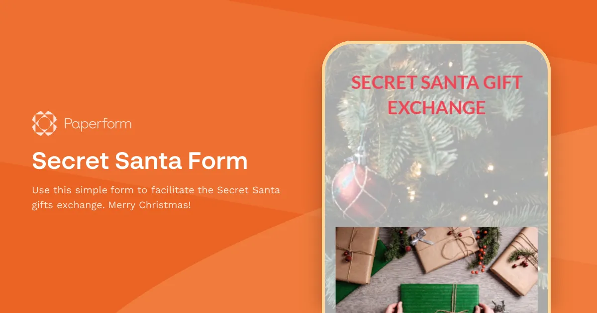 Secret Santa Form