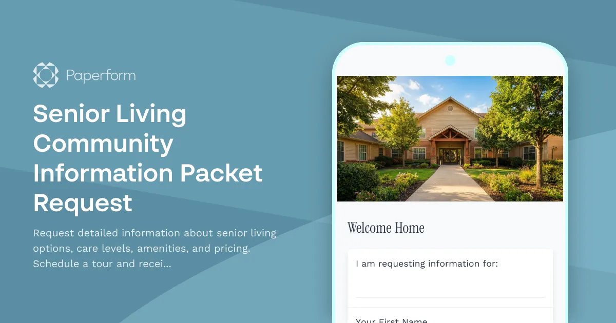 Senior Living Community Information Packet Request