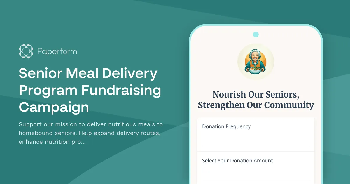 Senior Meal Delivery Program Fundraising Campaign