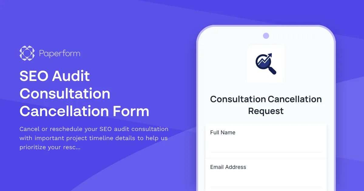SEO Audit Consultation Cancellation Form