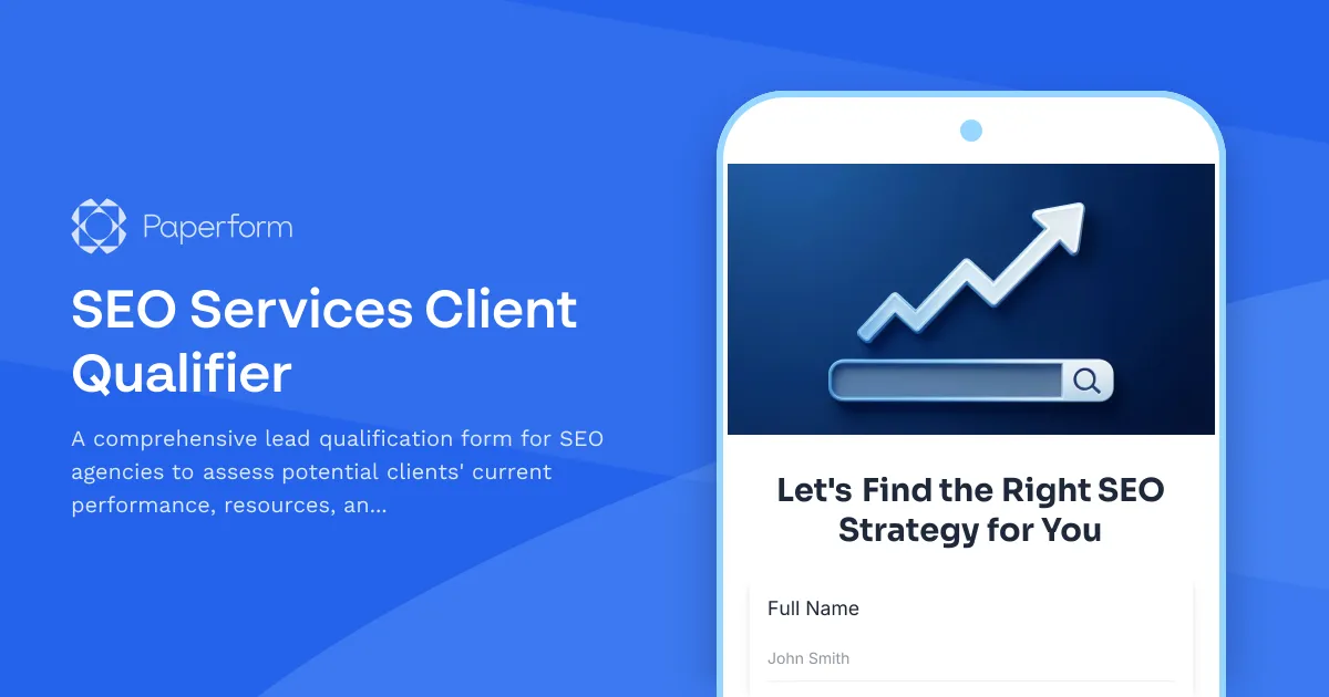 SEO Services Client Qualifier