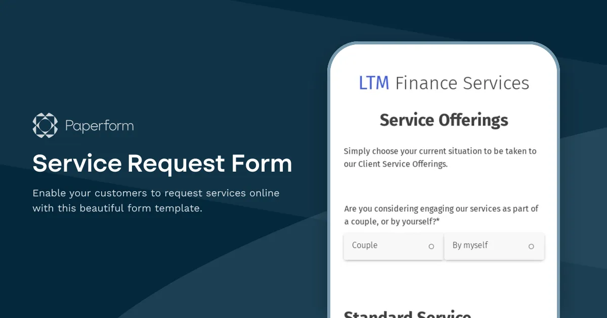 Service Request Form