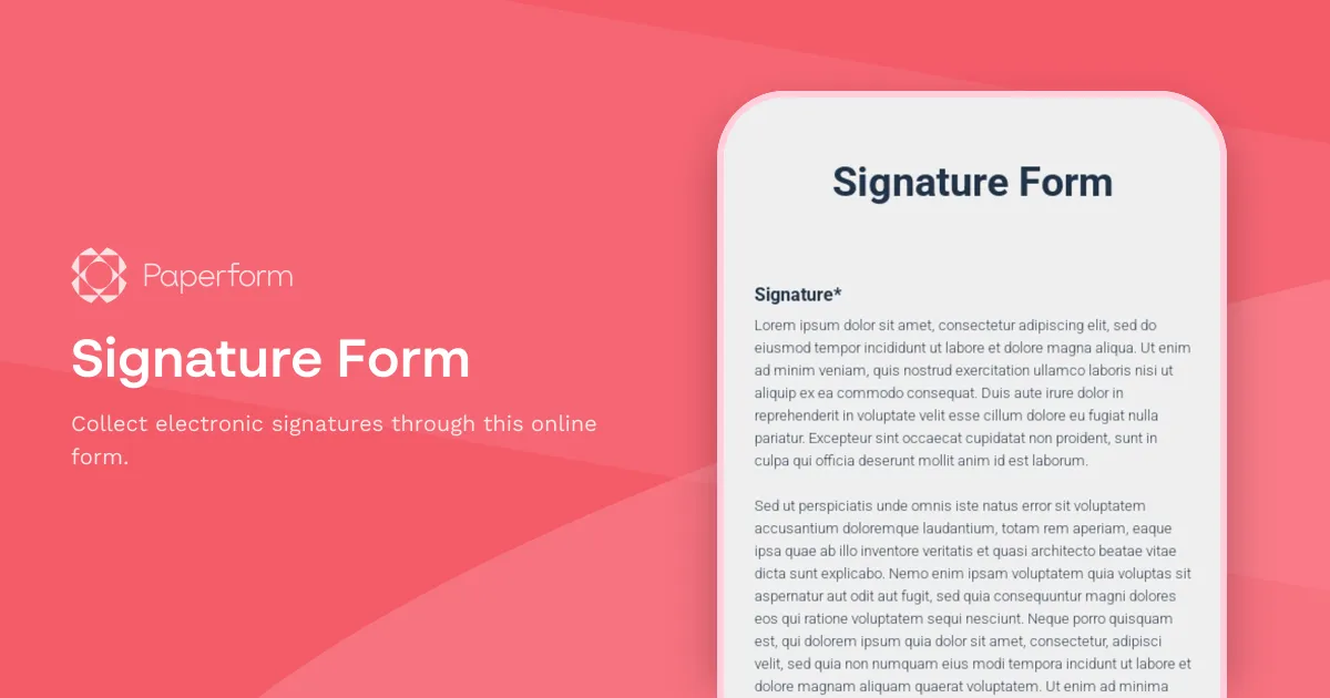 Signature Form