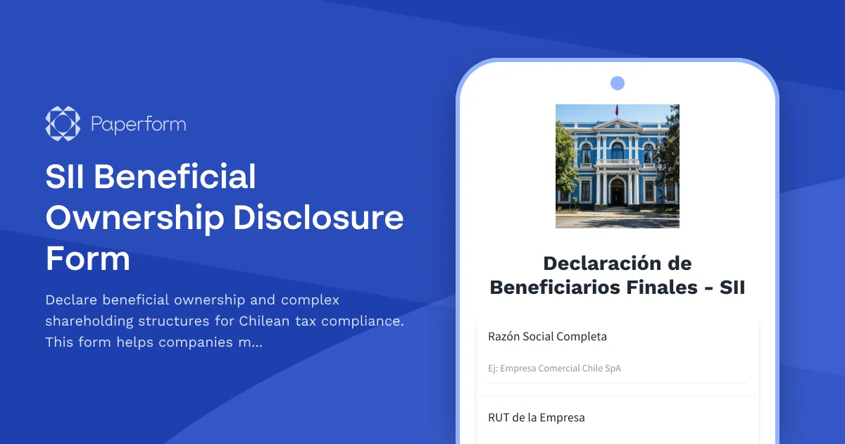 SII Beneficial Ownership Disclosure Form