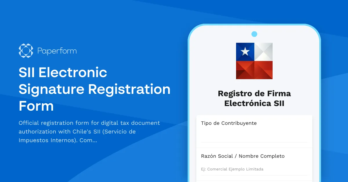 SII Electronic Signature Registration Form