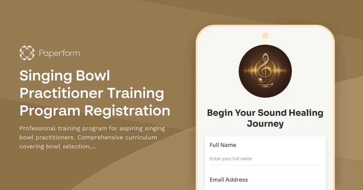 Singing Bowl Practitioner Training Program Registration
