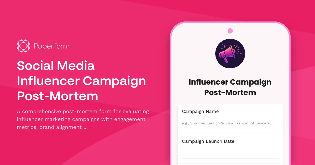 Social Media Influencer Campaign Post-Mortem