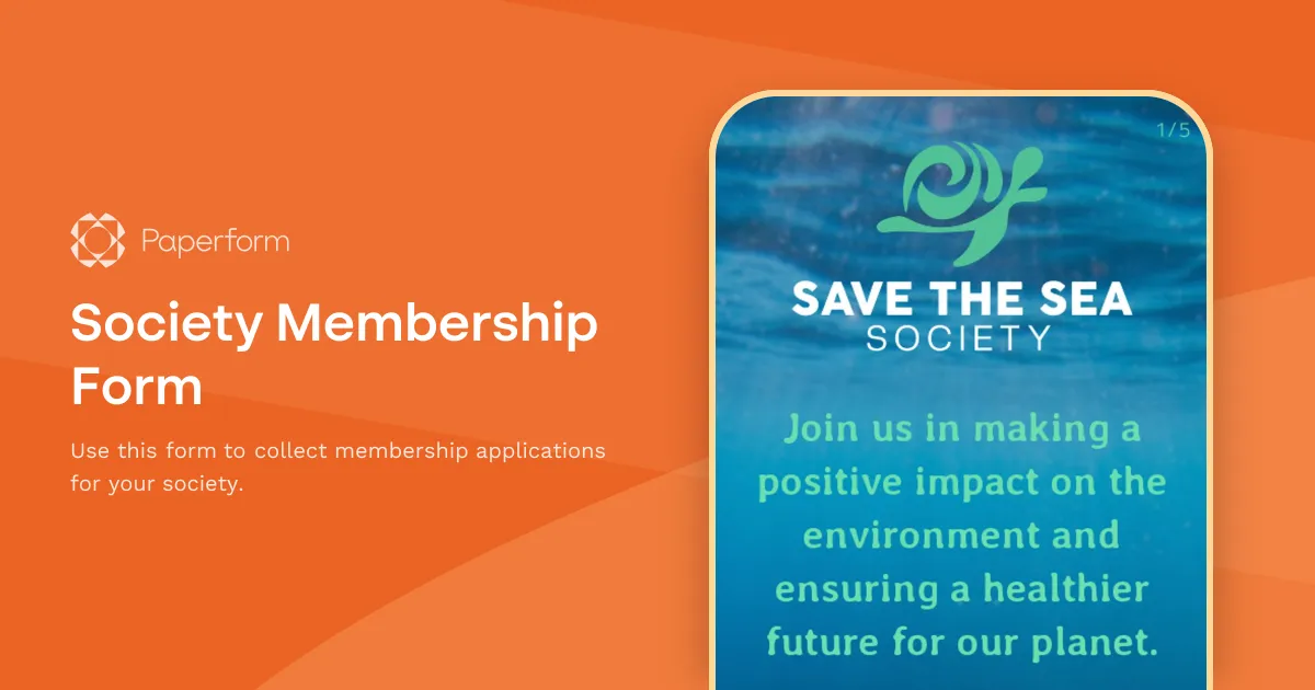 Society Membership Form