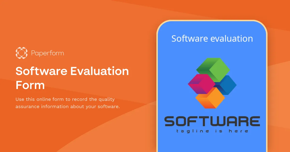 Software Evaluation Form