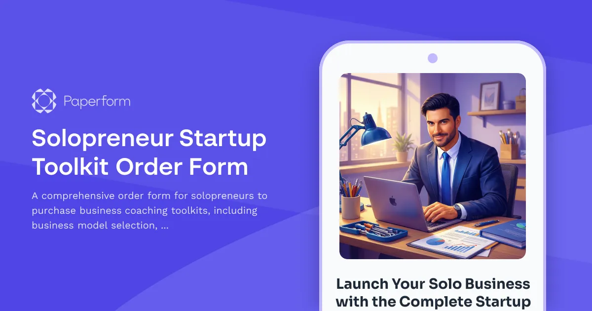 Solopreneur Startup Toolkit Order Form
