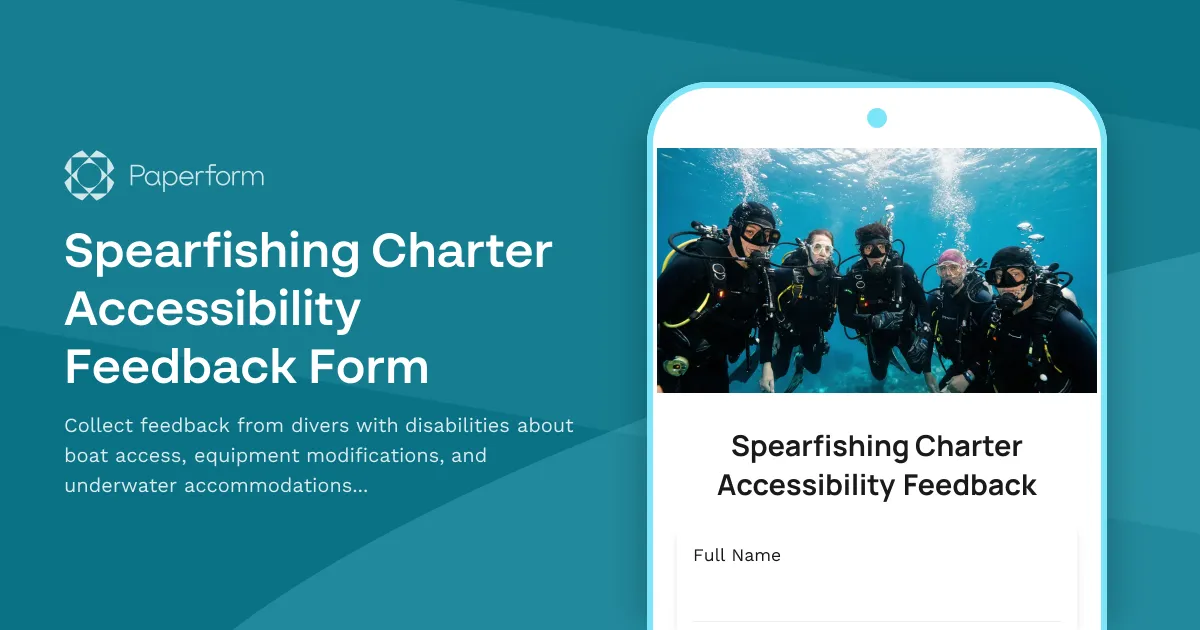 Spearfishing Charter Accessibility Feedback Form