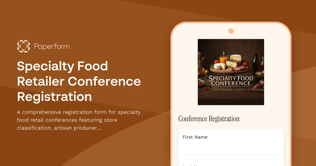 Specialty Food Retailer Conference Registration