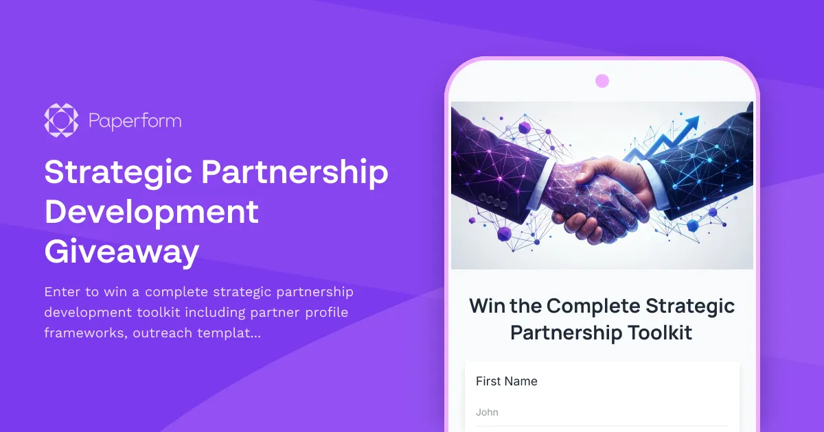 Strategic Partnership Development Giveaway