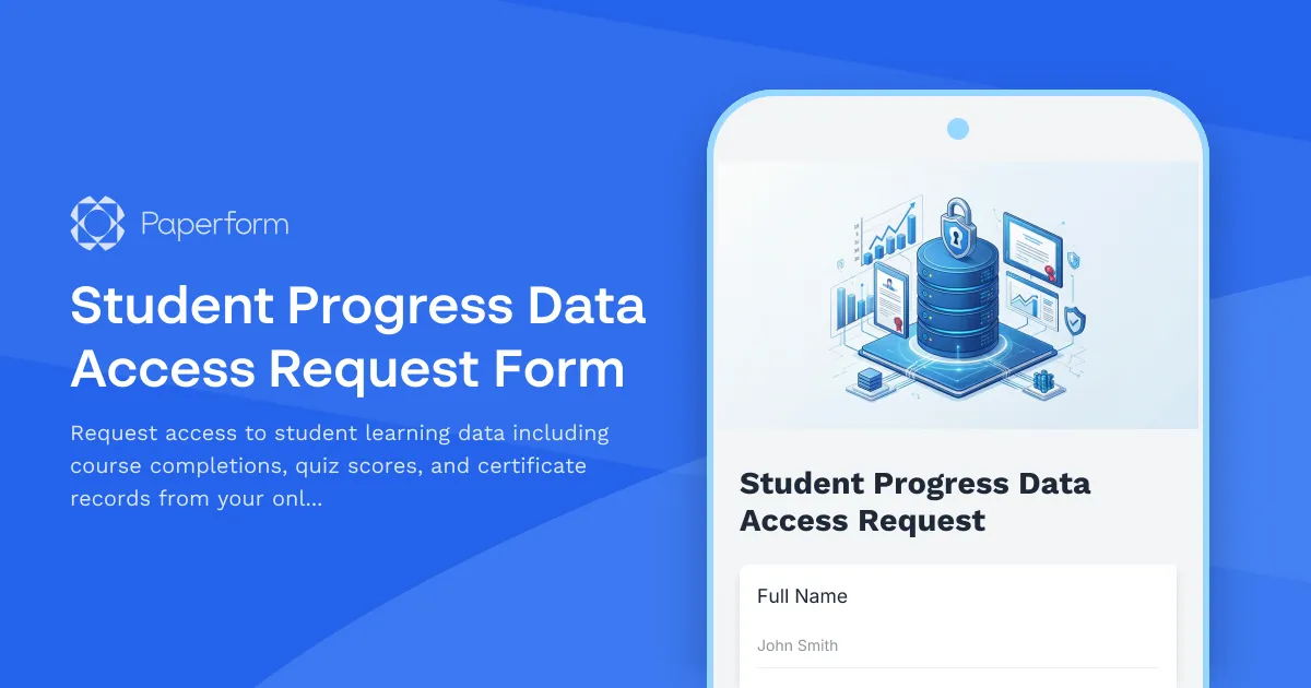 Student Progress Data Access Request Form
