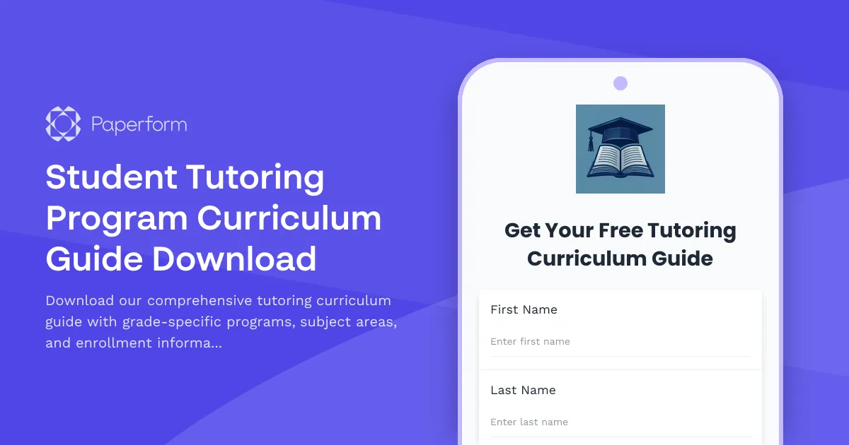 Student Tutoring Program Curriculum Guide Download