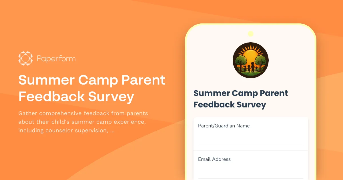 Summer Camp Parent Feedback Survey