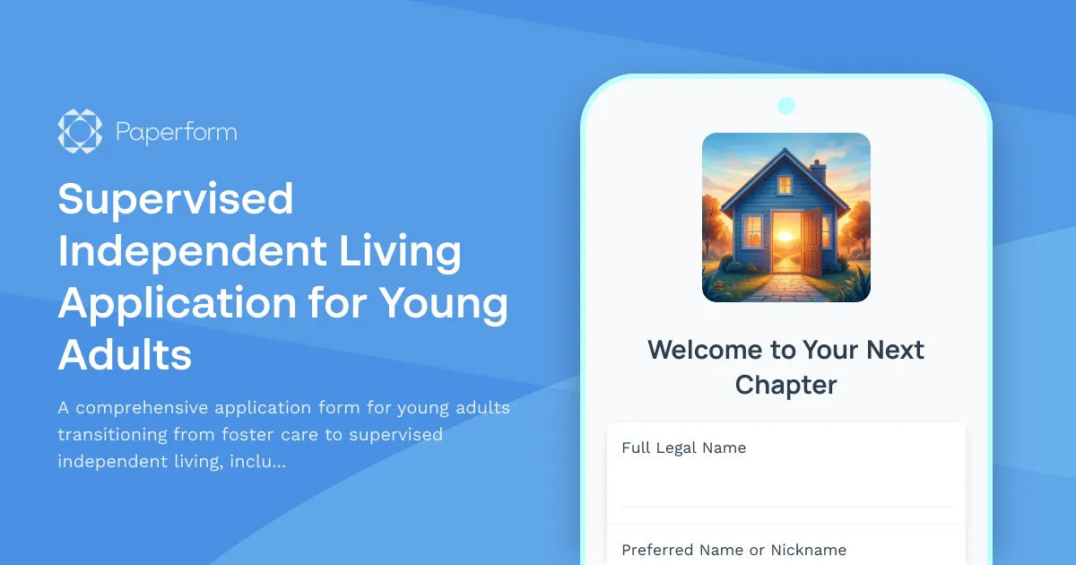 Supervised Independent Living Application for Young Adults