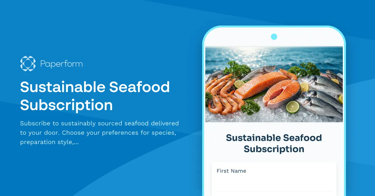 Sustainable Seafood Subscription