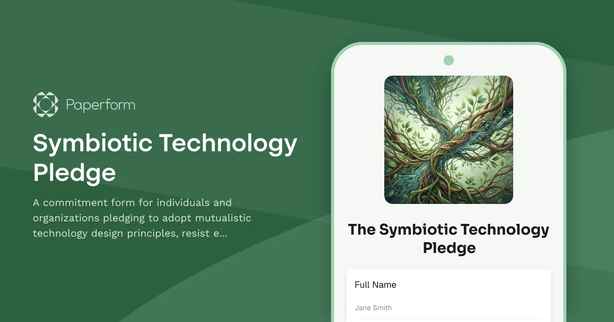 Symbiotic Technology Pledge