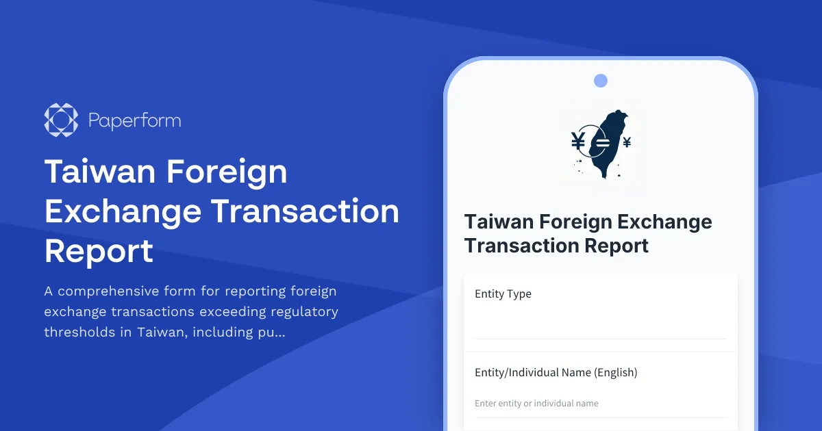 Taiwan Foreign Exchange Transaction Report